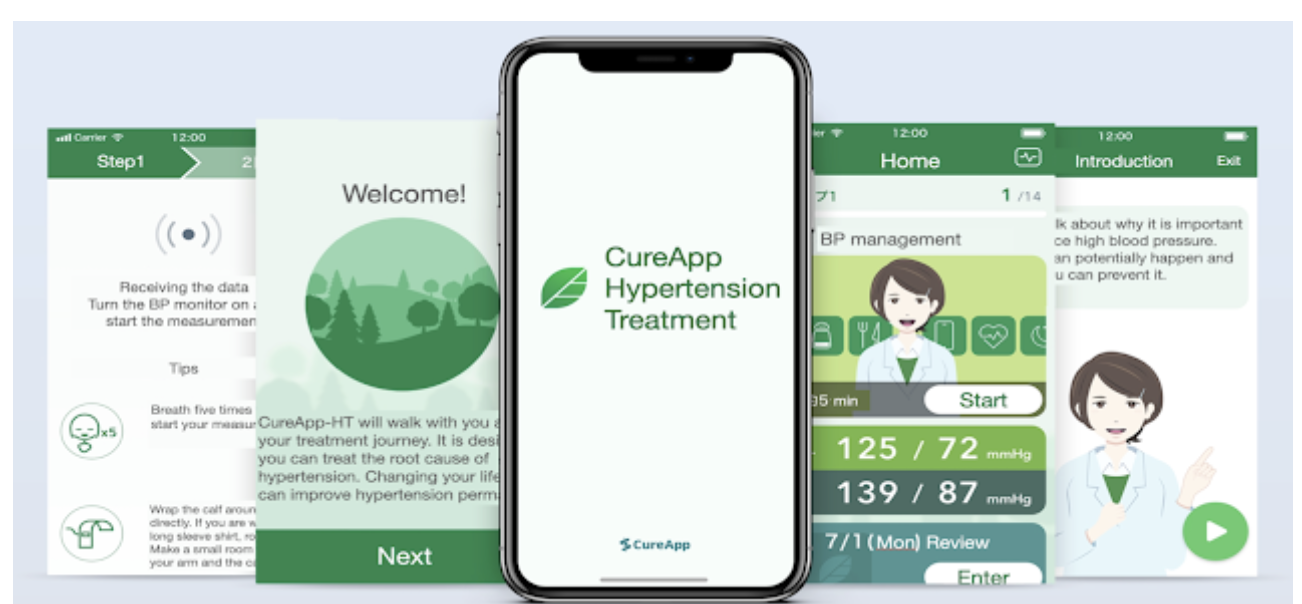 CureApp launches hypertension treatment app as 6-month instructional program